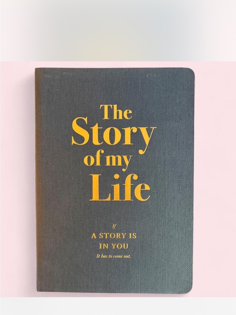 The Story of My Life Journal - Black with Gold Text